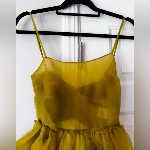 Anthropologie Oh Seven Days Organza Sheer Midi Dress, Size XS - Picture 5 of 13